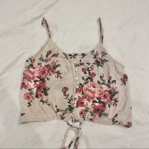 Floral summer crop top